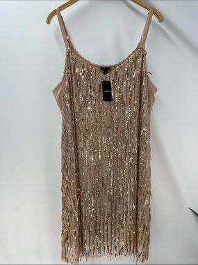 TORRID SEQUINED FRINGE MINI DRESS FTL-04-230